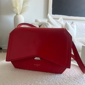 NWT Givenchy Cutout Calf Leather Crossbody Shoulder Bag w Silver Hardware